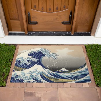 The Great Wave Off Kanagawa Doormat by Zazilicious at Zazzle