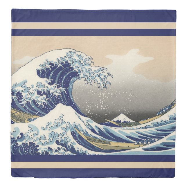 The Great Wave Off Kanagawa Duvet Cover (Front)