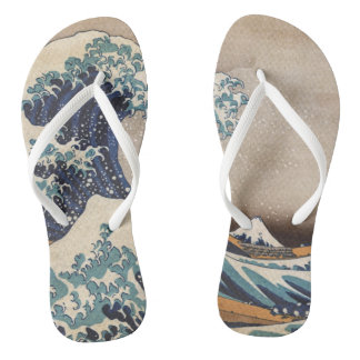 The Great Wave off Kanagawa Flip Flops