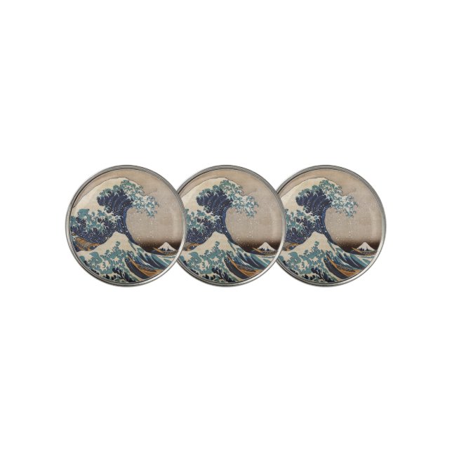 The Great Wave off Kanagawa Golf Ball Marker (3 Up)