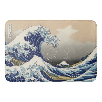 The Great Wave Off Kanagawa Hokusai Bath Mat by Art_Museum at Zazzle