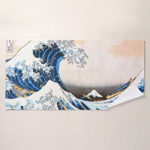 The Great Wave off Kanagawa, Hokusai Bath Towel