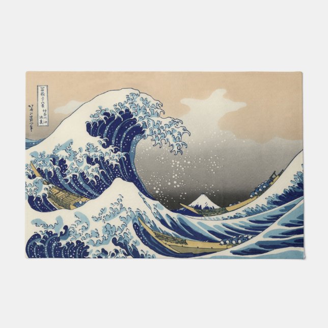 The Great Wave off Kanagawa Hokusai Doormat (Front)