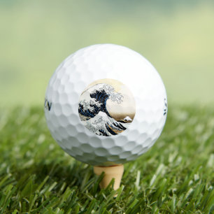 The Great Wave Off Kanagawa Hokusai, Japanese art Golf Balls
