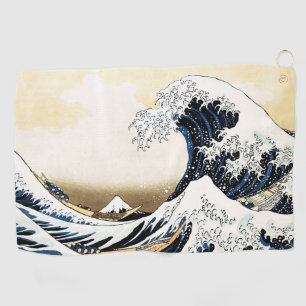 The Great Wave Off Kanagawa Hokusai, Japanese art Golf Towel