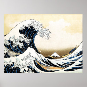 The Great Wave Off Kanagawa Hokusai, Japanese art Poster