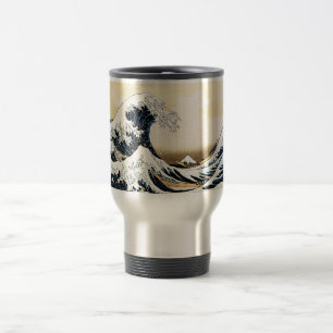 The Great Wave Off Kanagawa Hokusai, Japanese art Travel Mug