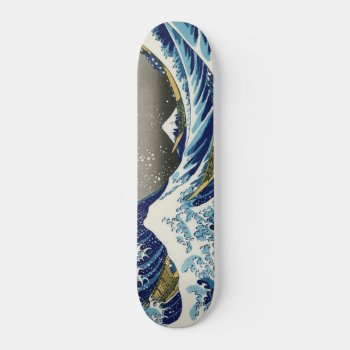 The Great Wave Off Kanagawa Hokusai Katsushika Skateboard by TheGreatestTattooArt at Zazzle