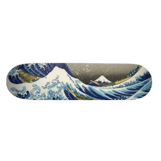 The Great Wave off Kanagawa Hokusai Katsushika Skateboard