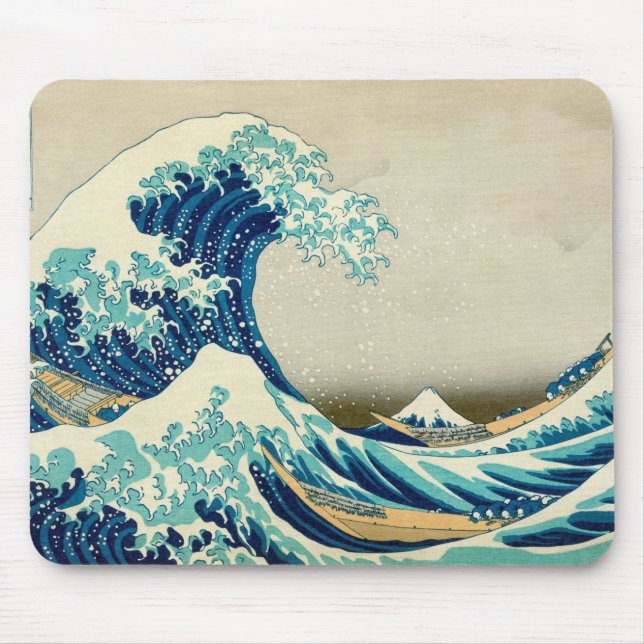 The Great Wave off Kanagawa - Hokusai Mouse Pad (Front)