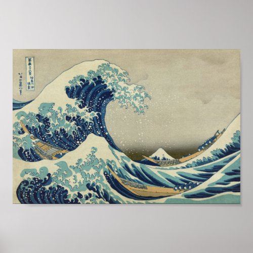 The Great Wave Off Kanagawa _ Hokusai Poster