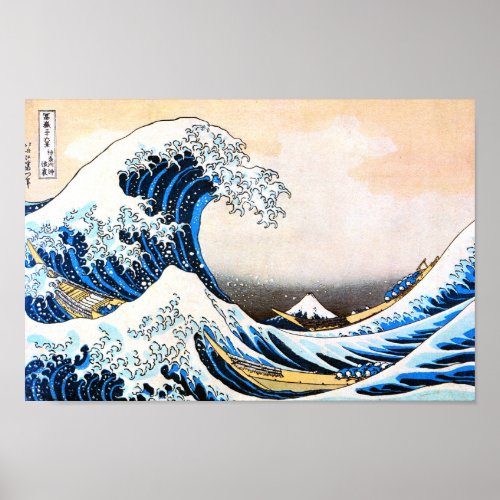The Great Wave off Kanagawa Hokusai Poster