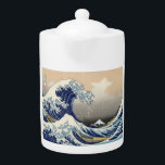 The Great Wave off Kanagawa Hokusai Teapot<br><div class="desc">The Great Wave off Kanagawa by Hokusai. Beautiful masterpiece of a Great Wave,  one of the most famous fine art paintings off all time. Available on many high quality gift ideas and artistic apparel.</div>