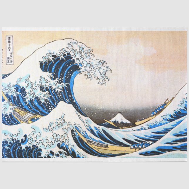The Great Wave off Kanagawa, Hokusai Tissue Paper (Front)