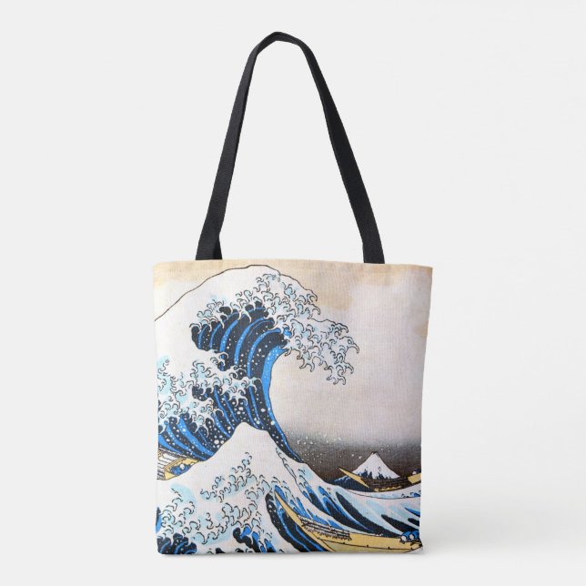 The Great Wave off Kanagawa, Hokusai Tote Bag (Back)