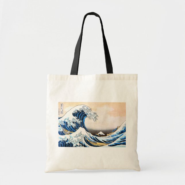 The Great Wave off Kanagawa, Hokusai Tote Bag (Front)
