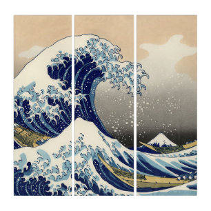 The Great Wave off Kanagawa Hokusai Triptych