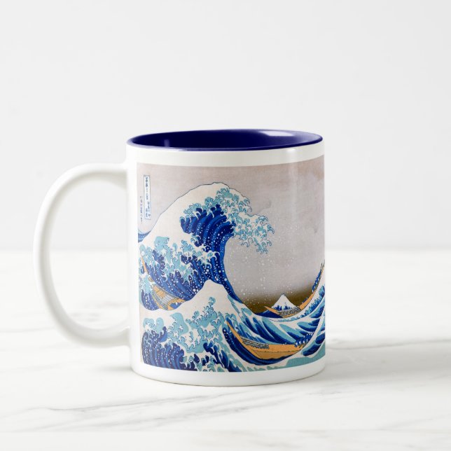 The Great Wave off Kanagawa, Hokusai Two-Tone Coffee Mug (Left)