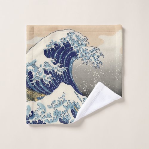 The Great Wave off Kanagawa Hokusai Wash Cloth