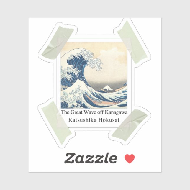 The Great Wave off Kanagawa in Portrait Sticker (Sheet)