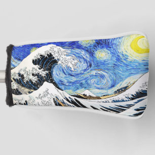 The Great Wave Off Kanagawa in Starry night Golf Head Cover