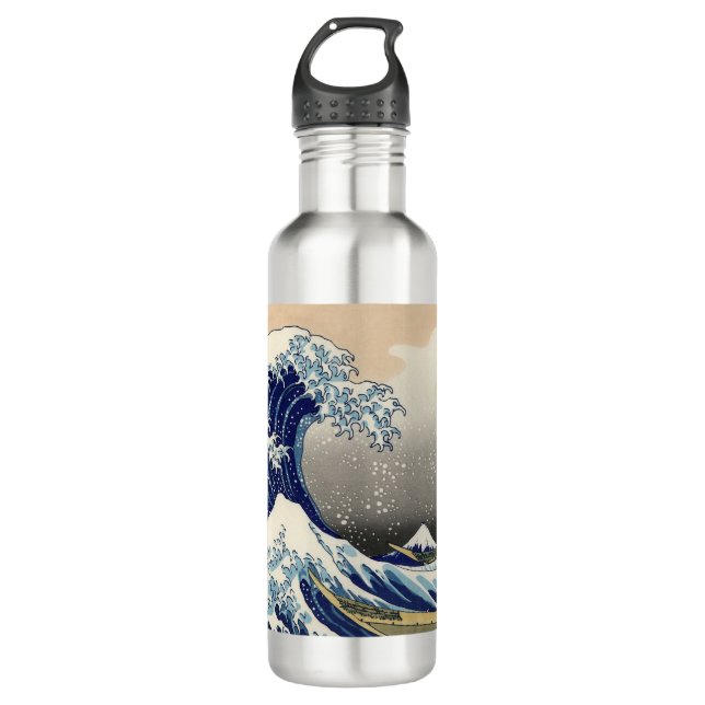 The Great Wave Off Kanagawa Japanese Art Water Bottle (Front)