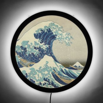 The Great Wave Off Kanagawa Kanagawa-oki Nami Ura  Led Sign by Rad_Designs at Zazzle