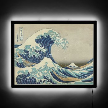 The Great Wave Off Kanagawa Kanagawa-oki Nami Ura Led Sign by Rad_Designs at Zazzle