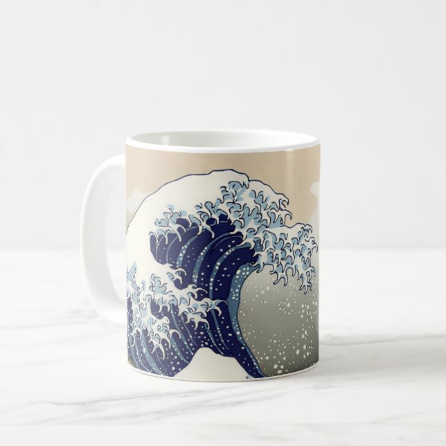 The Great Wave off Kanagawa Katsushika Hokusai  Coffee Mug (Front Left)