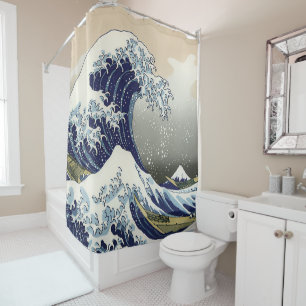 The Great Wave off Kanagawa Katsushika Hokusai Shower Curtain