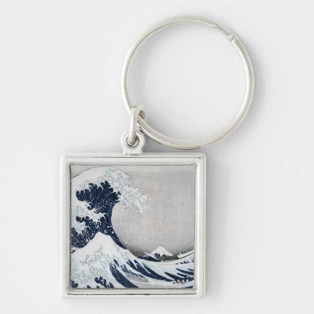 The Great Wave off Kanagawa Keychain (Front)