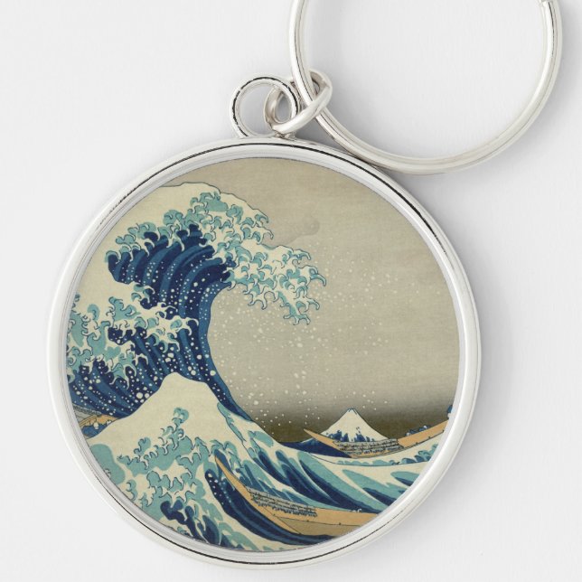 The Great Wave off Kanagawa Keychain (Front)