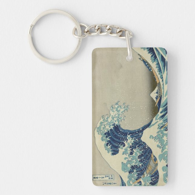 The Great Wave off Kanagawa Keychain (Front)