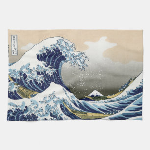 The Great Wave Off Kanagawa Kitchen Towel