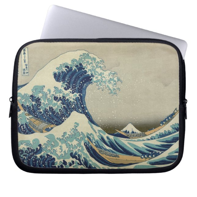 The Great Wave off Kanagawa Laptop Sleeve (Front)