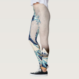 The Great Wave off Kanagawa Leggings