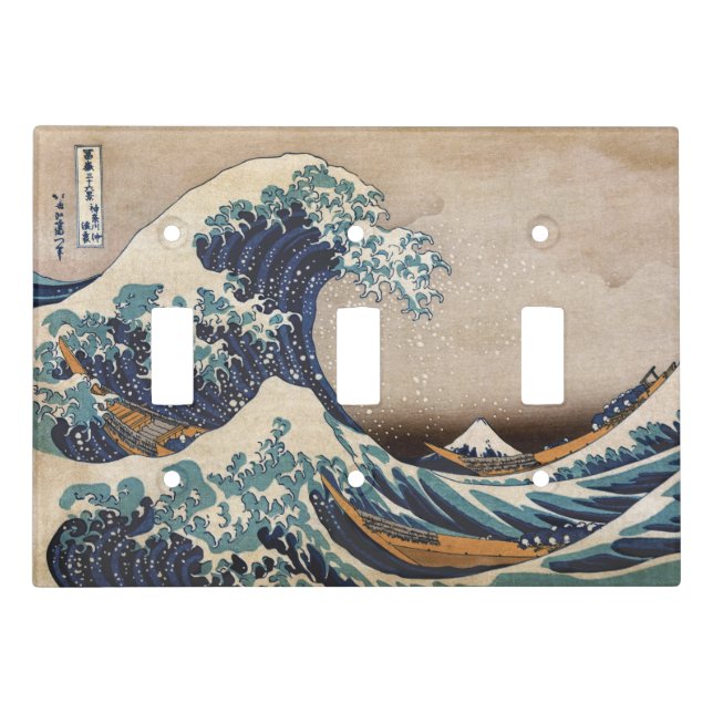The Great Wave off Kanagawa Light Switch Cover (Front)