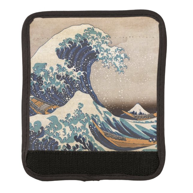 The Great Wave off Kanagawa Luggage Handle Wrap (Front)