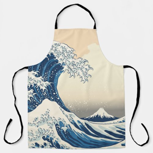 The great wave off kanagawa painting reproduction  apron