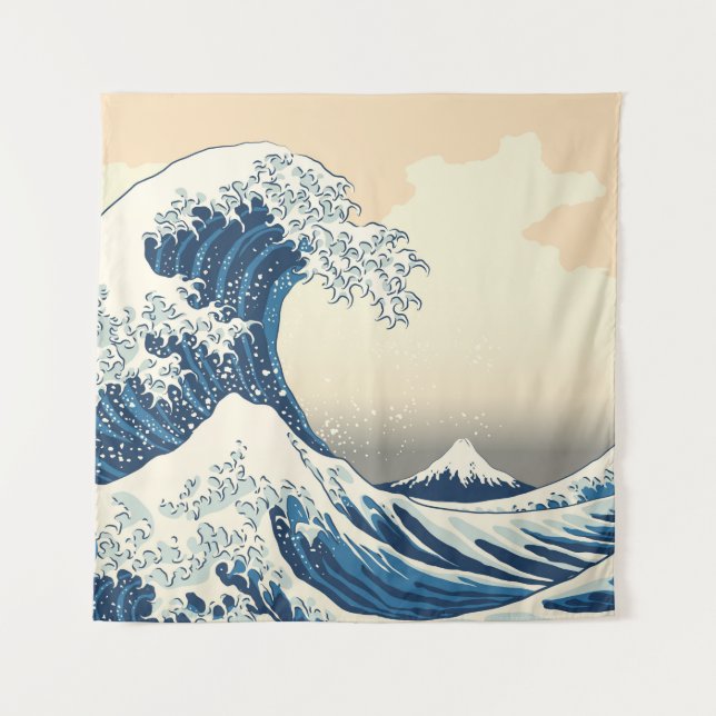 The great wave off kanagawa painting reproduction  tapestry (Front)