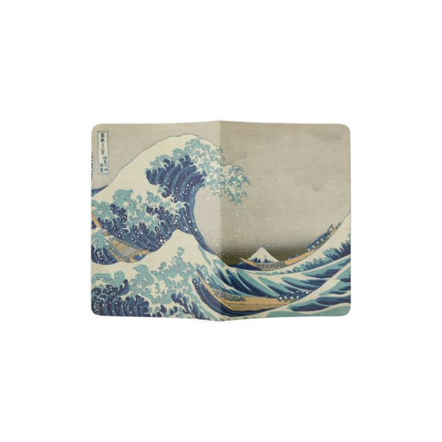 The Great Wave off Kanagawa Passport Holder (Opened)