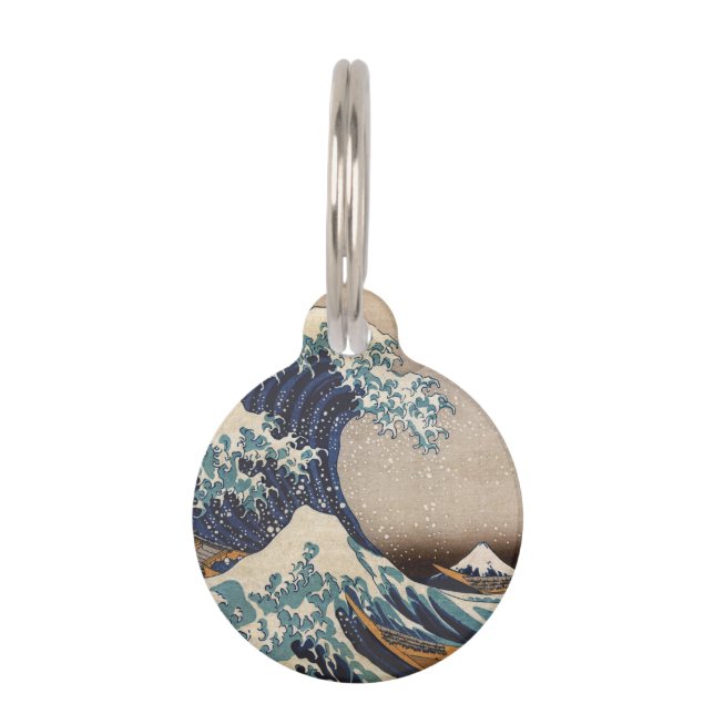 The Great Wave off Kanagawa Pet ID Tag (Front)
