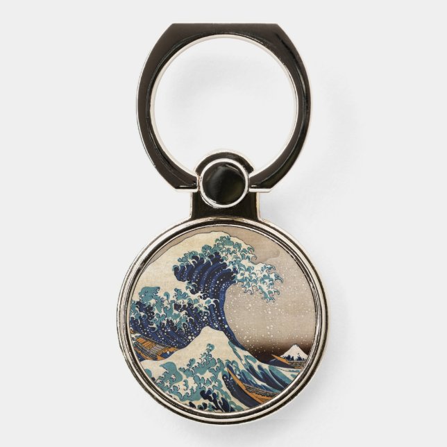 The Great Wave off Kanagawa Phone Ring Stand (Front)