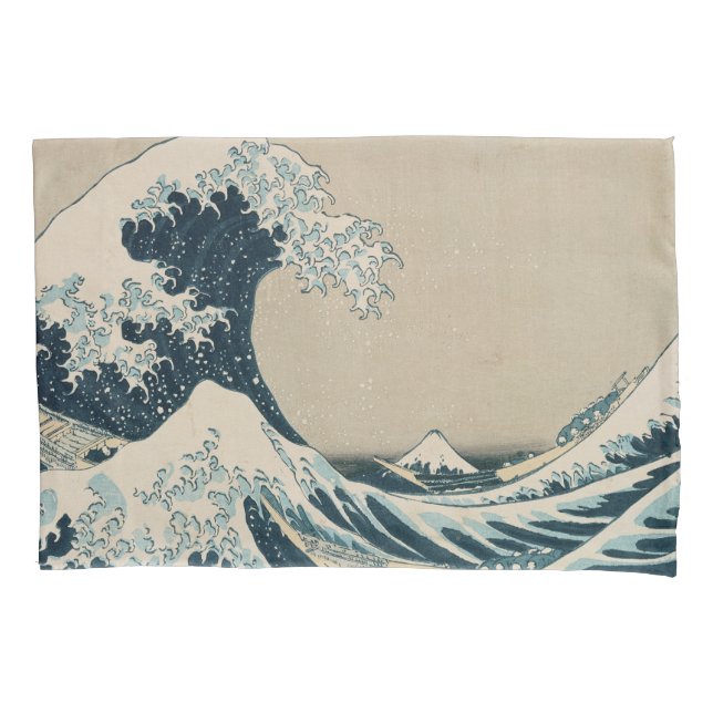 The Great Wave off Kanagawa Pillow Case (Front)