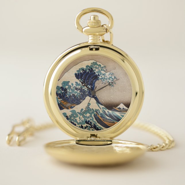 The Great Wave off Kanagawa Pocket Watch (Inside)