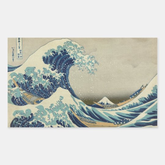 The Great Wave off Kanagawa Rectangular Sticker