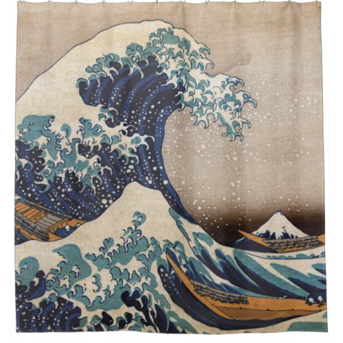 The Great Wave off Kanagawa Shower Curtain