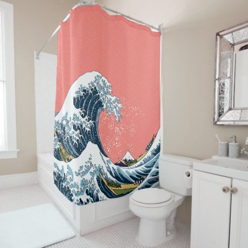 The Great Wave off Kanagawa Shower Curtain