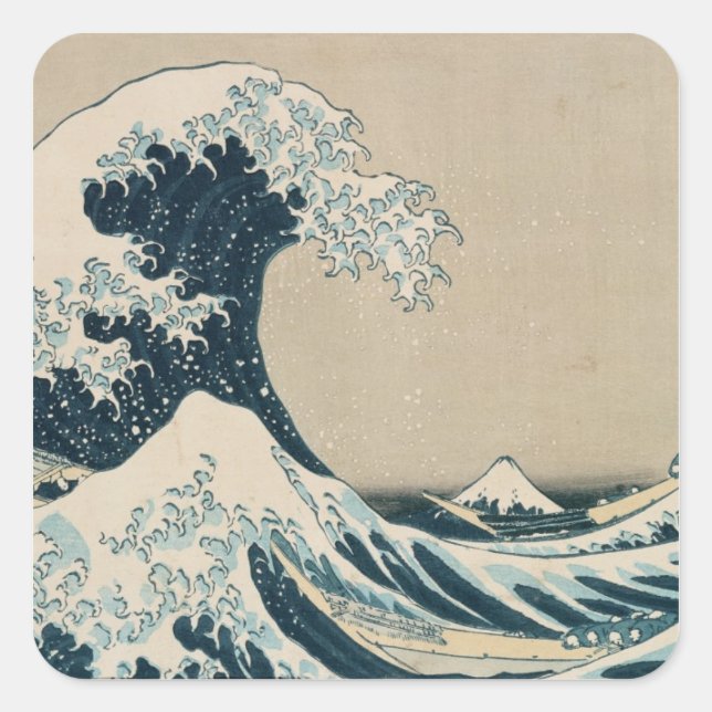 The Great Wave off Kanagawa Square Sticker (Front)