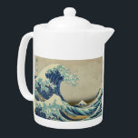 The Great Wave off Kanagawa Teapot<br><div class="desc">This tea pot features a very famous woodblock print called Kanagawa Okinami-Ura (神奈川沖浪裏),  known in English under the name The Great Wave off Kanagawa. It was first printed during the 1830s by an artist named Katsushika Hokusai as a part of his Thirty-Six Views of Mount Fuji series.</div>